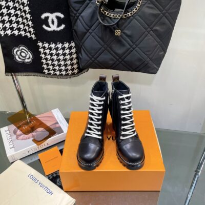 Louis Vuitton Lace-up High-heeled Short Boots