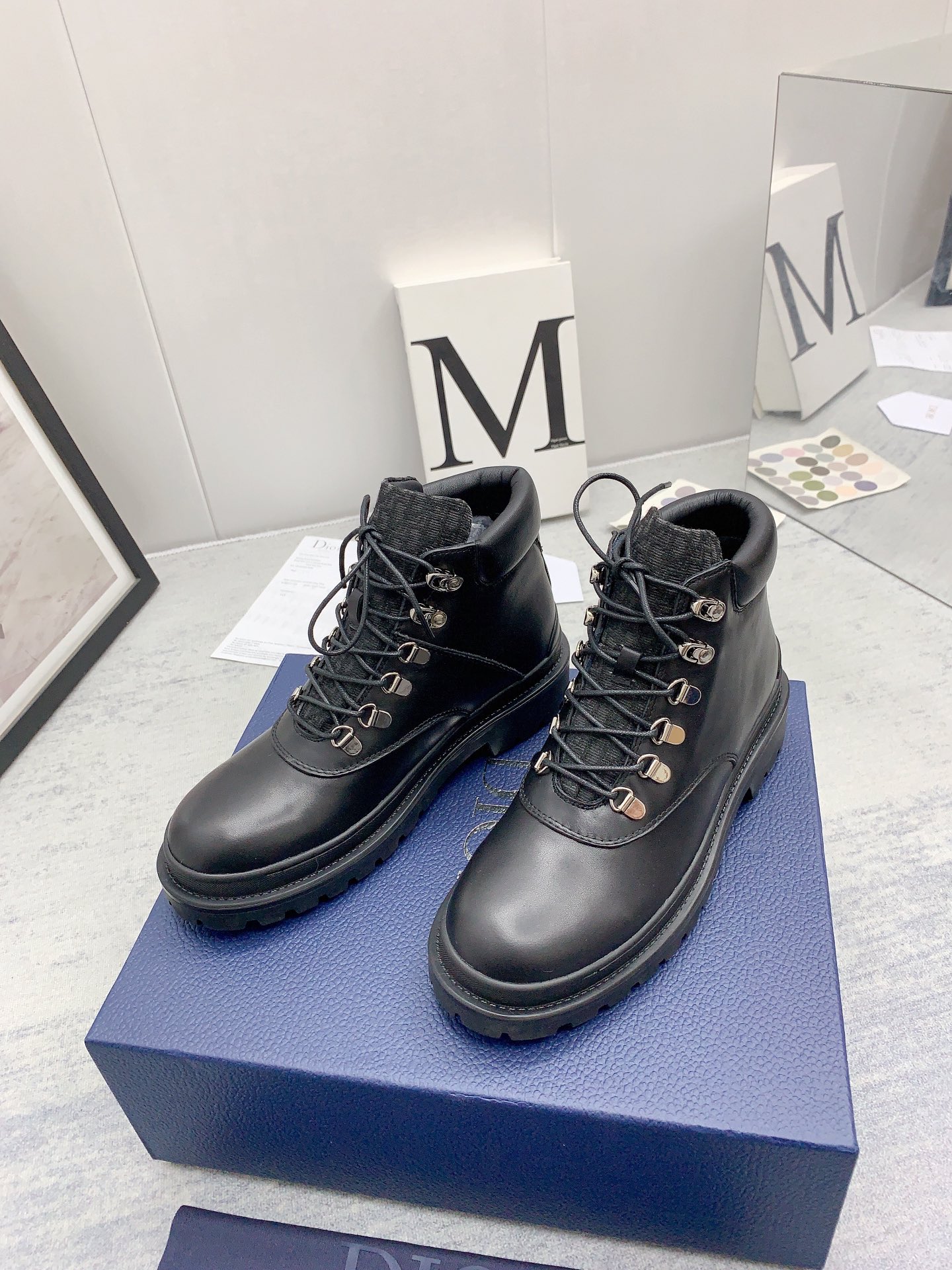 Dior Lace-up Thick-soled Short Snow Boots - Image 4