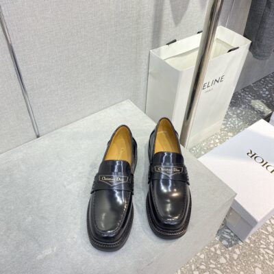 Dior Logo Buckle Loafers