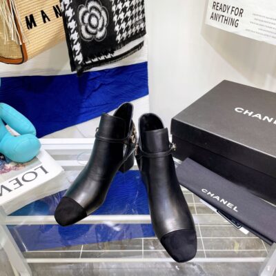 Chanel Round Toe Ankle Boots