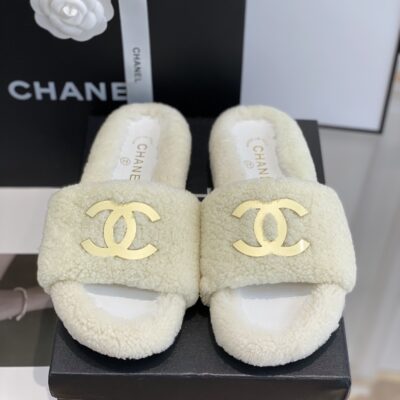 Chanel Fur Slippers