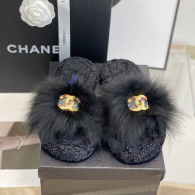 Chanel Fur Slippers