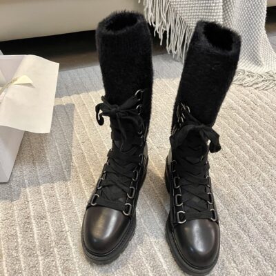 Dior Black Thick-soled Sock Boots