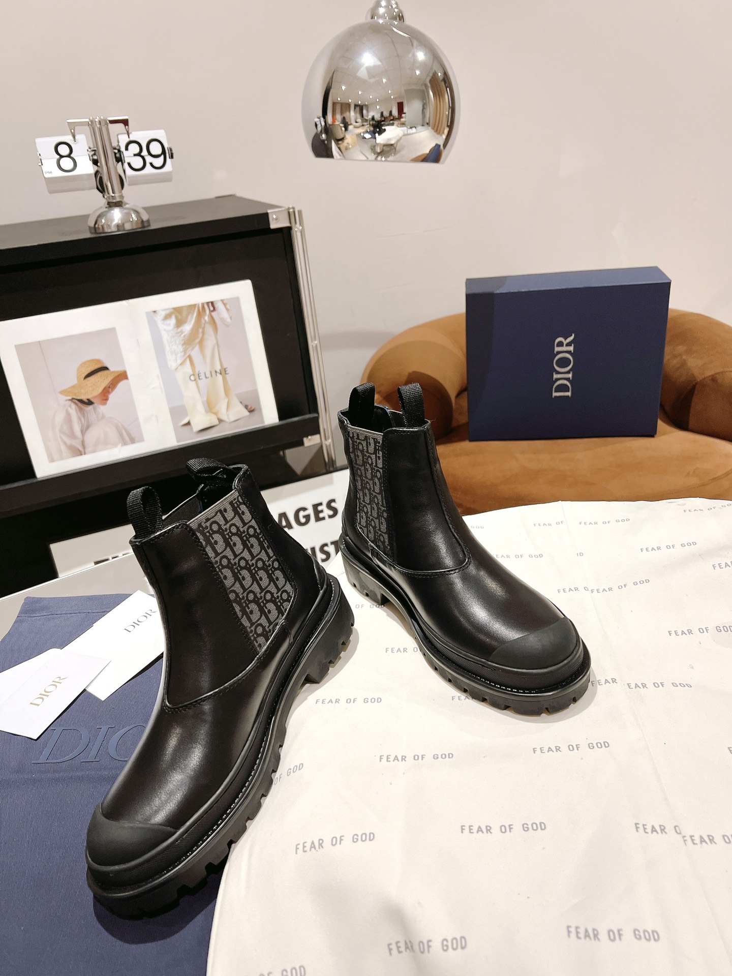 Dior Lace-up Mosaic wool Boots - Image 3