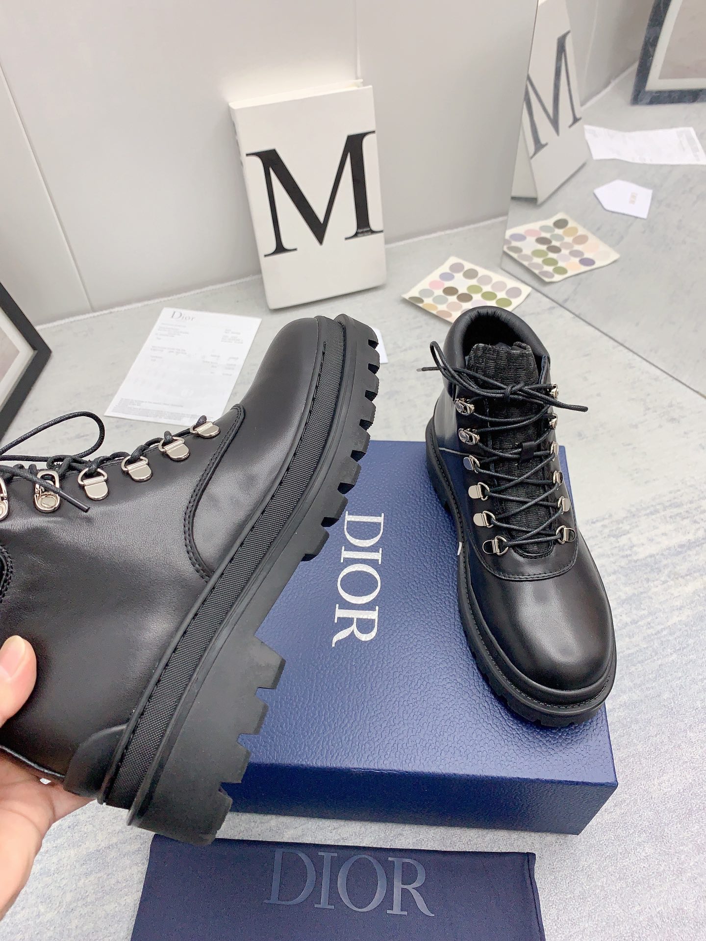 Dior Lace-up Thick-soled Short Snow Boots - Image 7