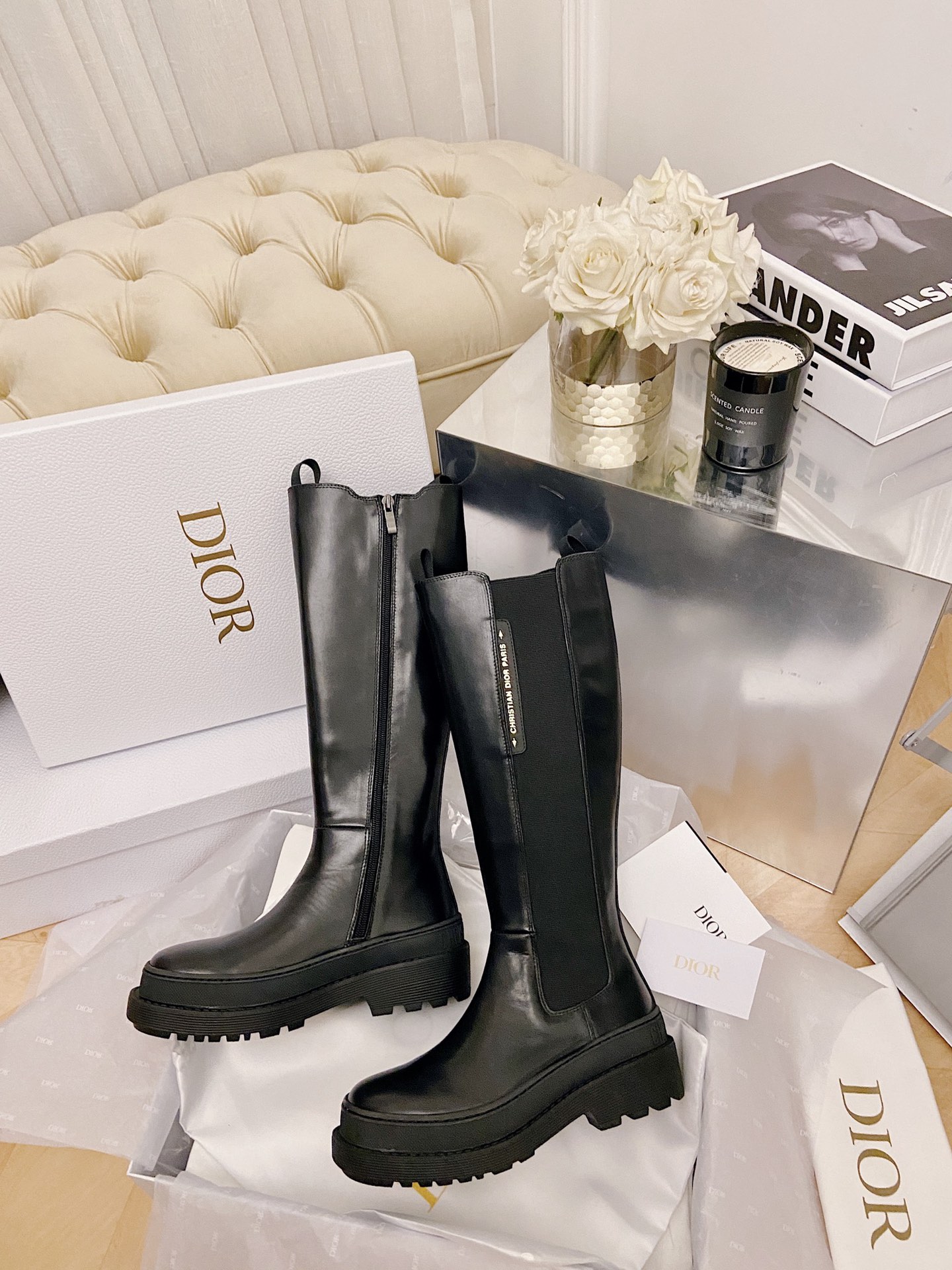 Dior High-top Chelsea Boots in Black - Image 7