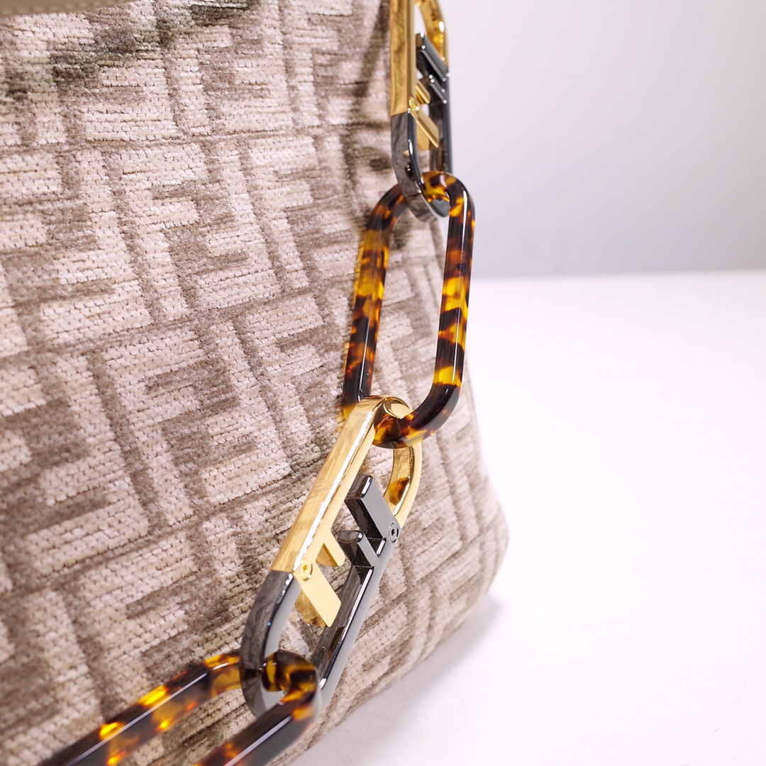 Fendi Chenille Bag in Grey - Image 8