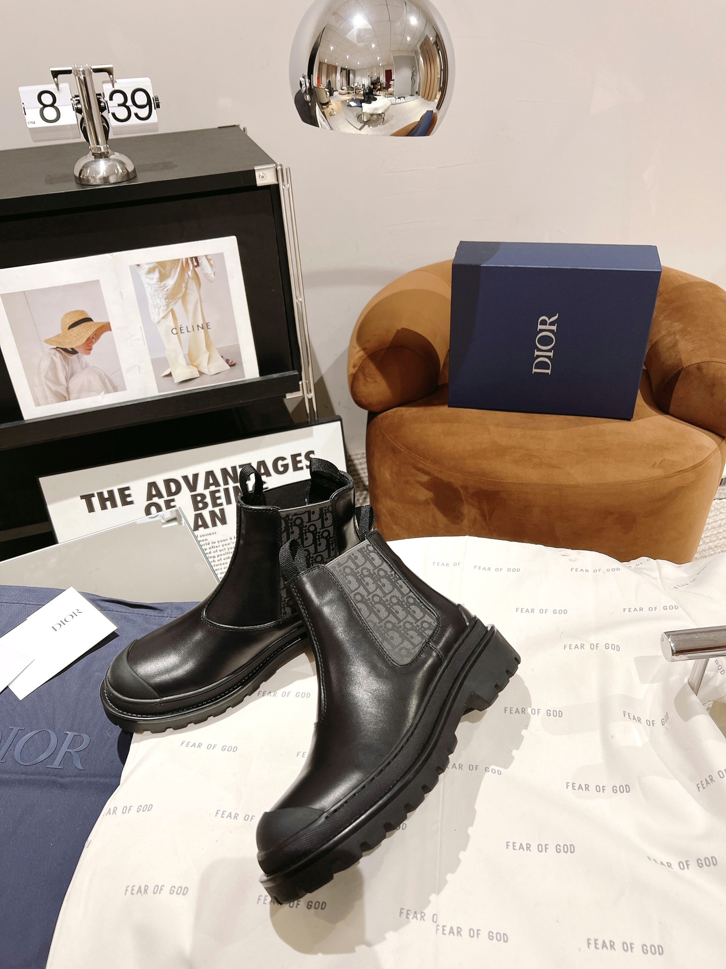 Dior Lace-up Mosaic wool Boots - Image 4