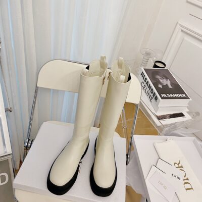 Dior High-top Chelsea Boots in White