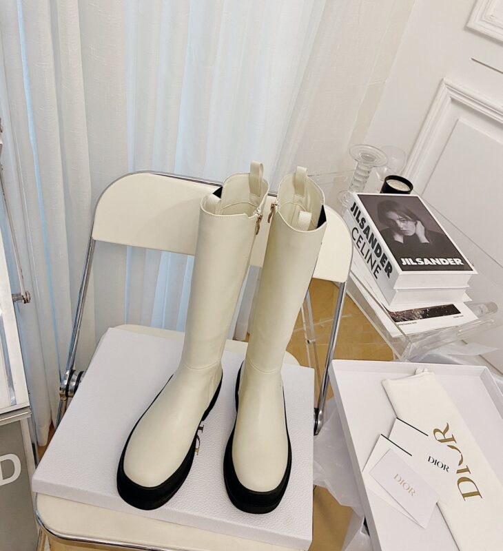 Dior High-top Chelsea Boots in White