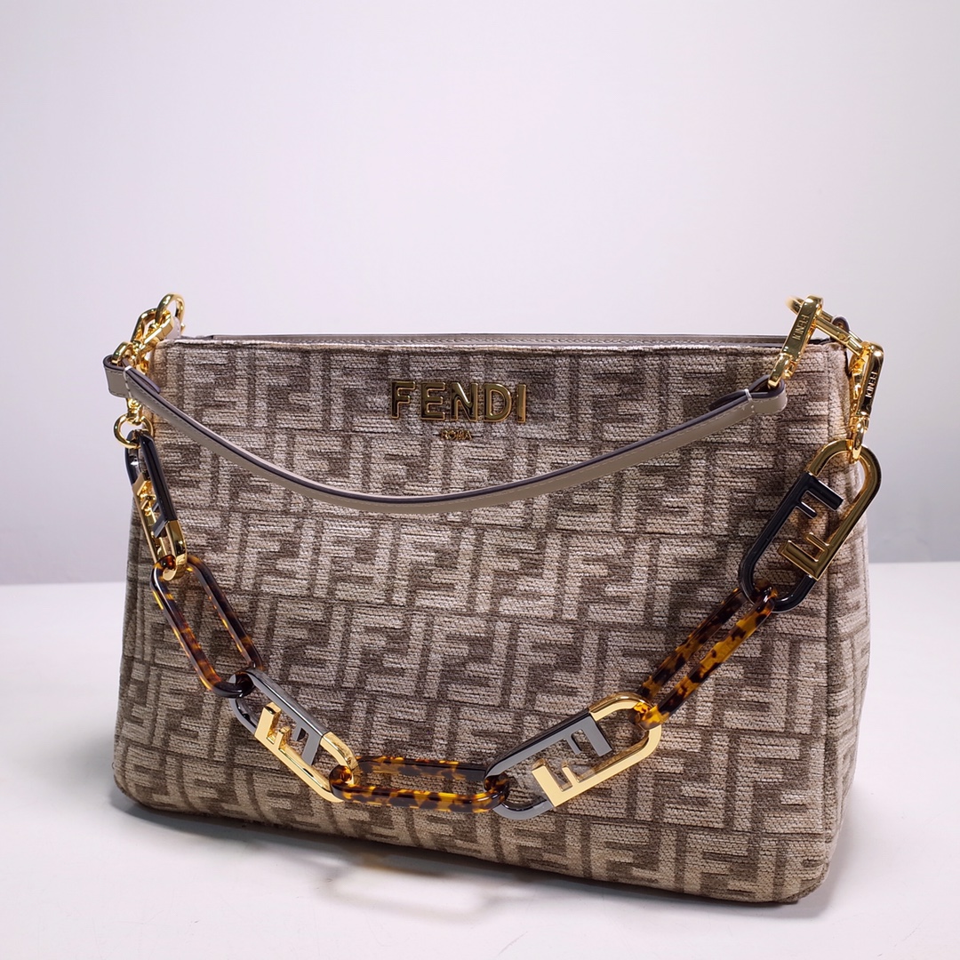 Fendi Chenille Bag in Grey - Image 4