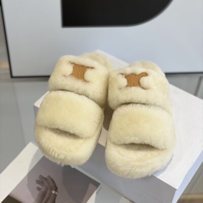 Celine Classic Wool Slippers