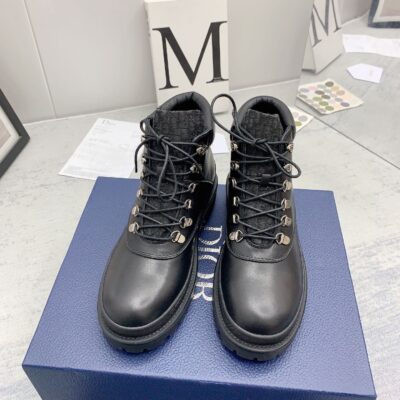 Dior Lace-up Thick-soled Short Snow Boots