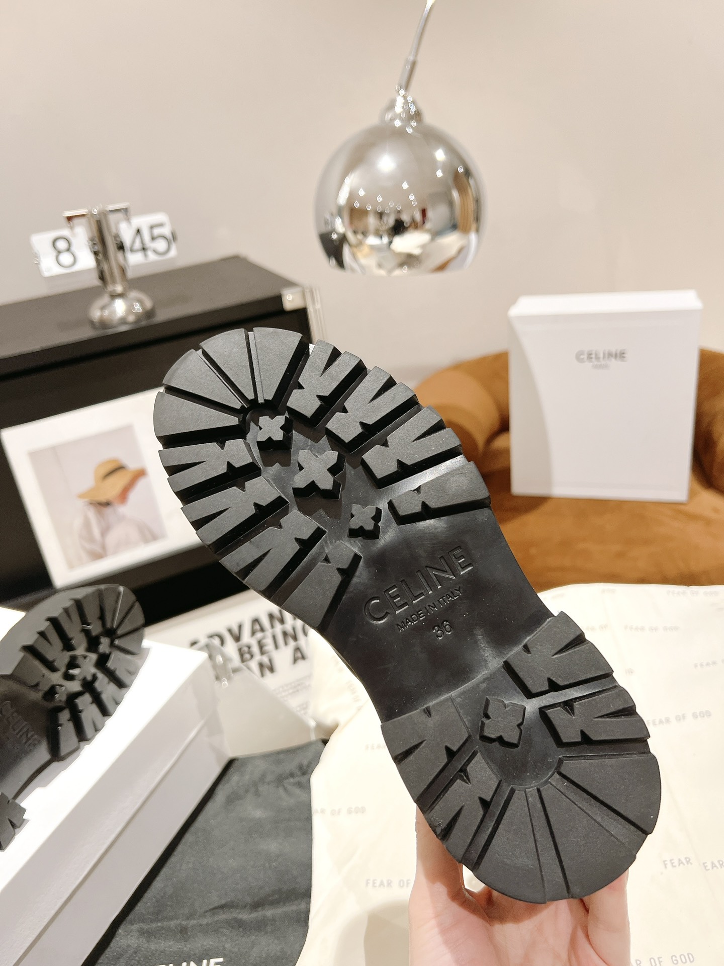 Celine Lace-up Thick-soled Short Boots - Image 7