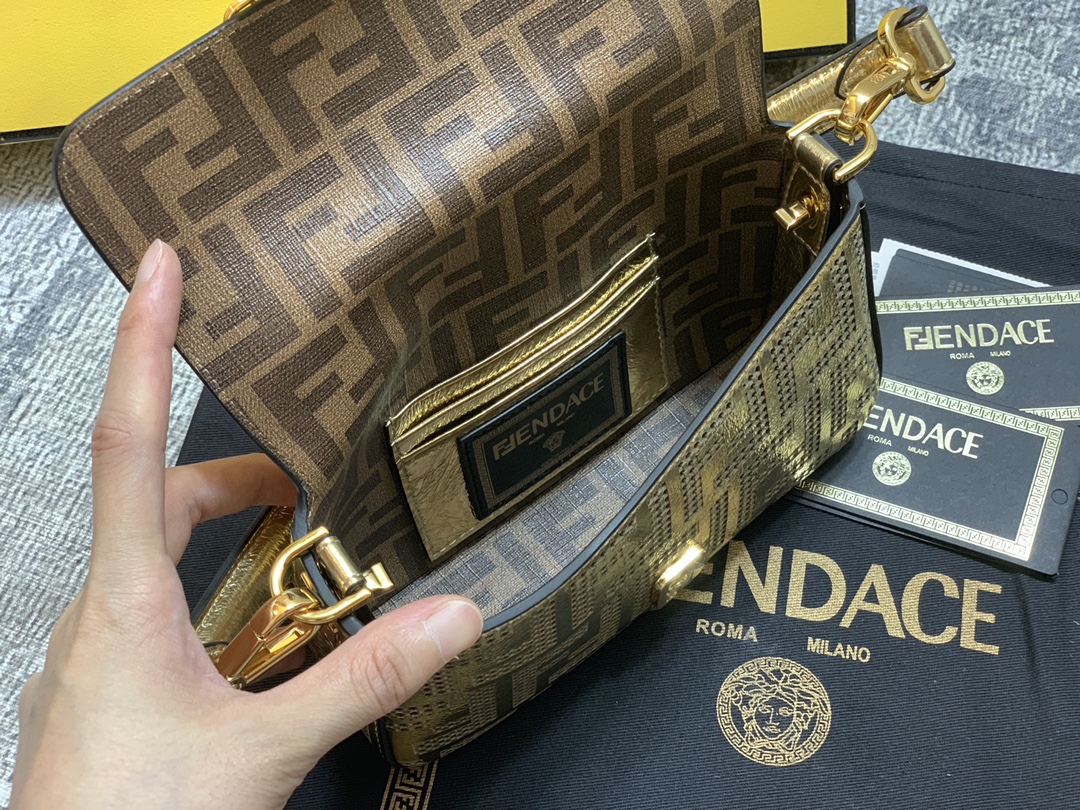 Fendi Fendace Mini Baguette Bag - Image 8