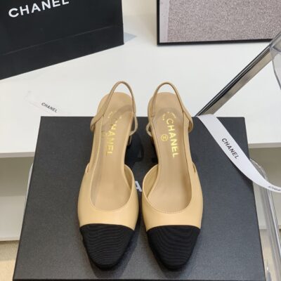 Chanel Beige Slingback Shoes
