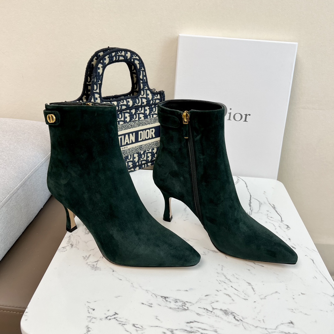 Dior High-heeled Ankle Boots in Dark Green - Image 3