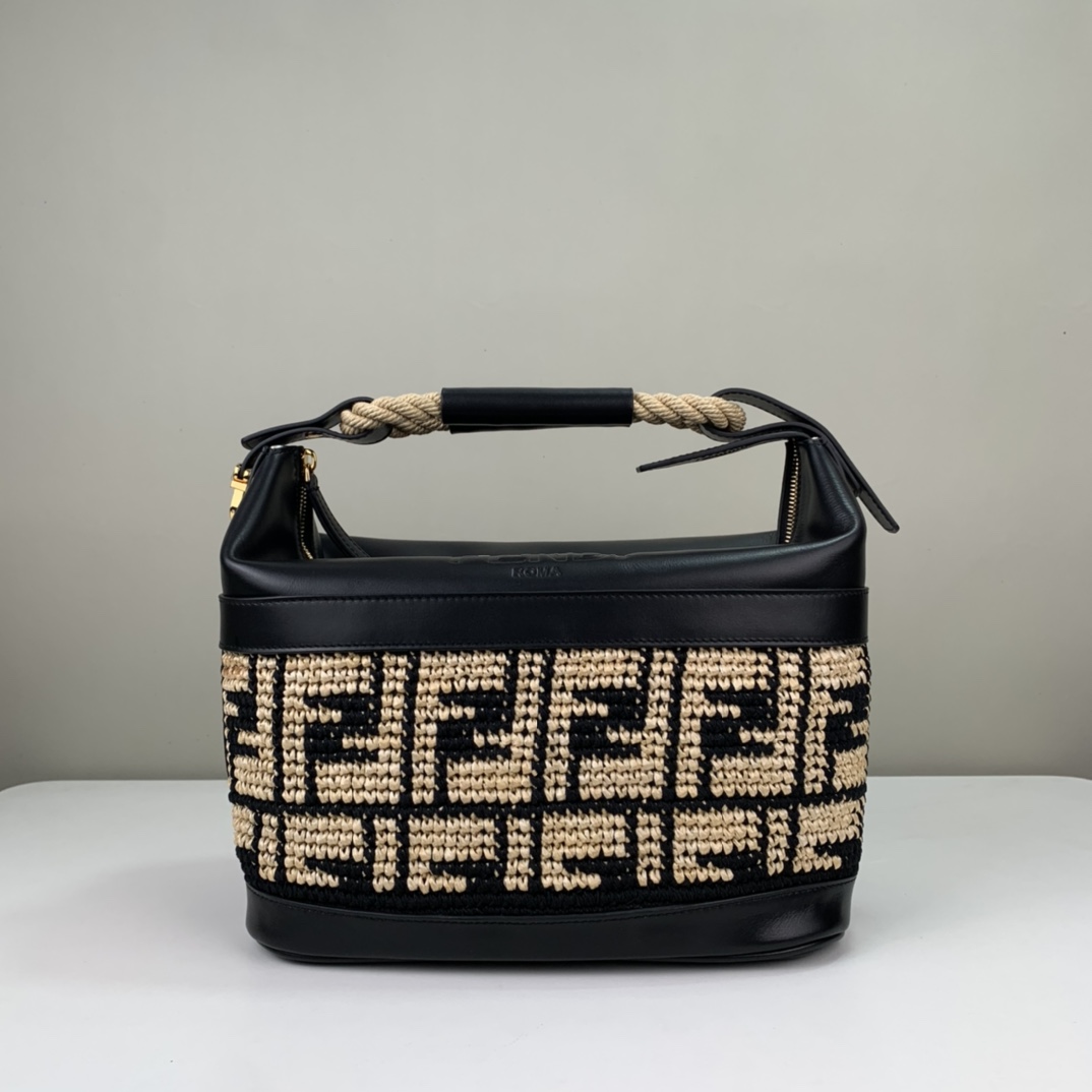 Fendi Raffia Lunch Box