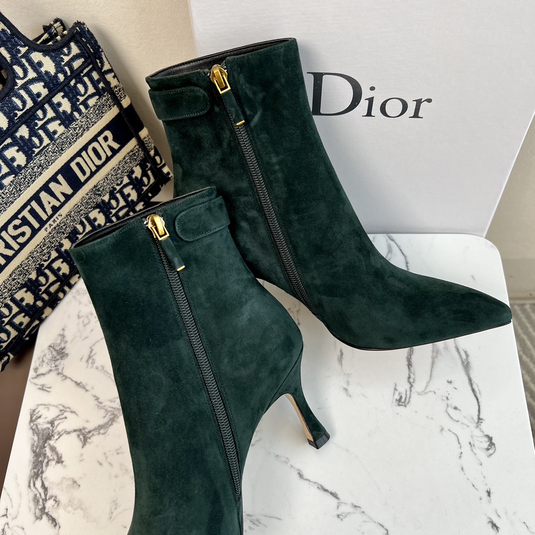 Dior High-heeled Ankle Boots in Dark Green - Image 9