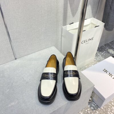 Dior Logo Buckle Loafers