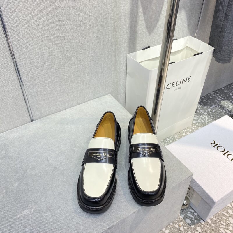 Dior Logo Buckle Loafers