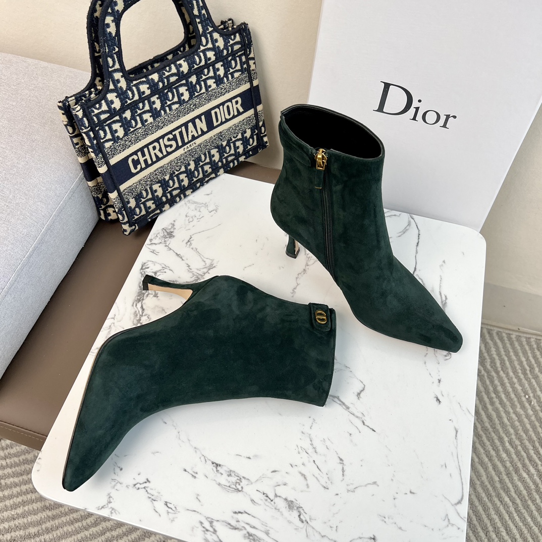 Dior High-heeled Ankle Boots in Dark Green - Image 6