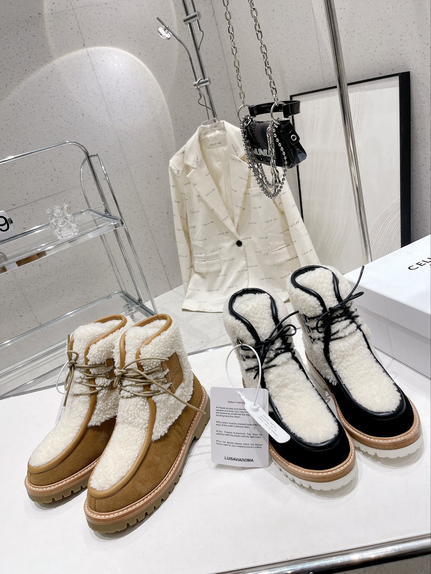 Celine Arc de Triomphe Lace-up Boots - Image 10