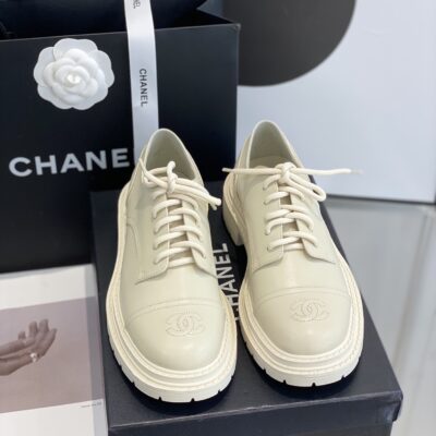 Chanel Greenish Chunky Shoes