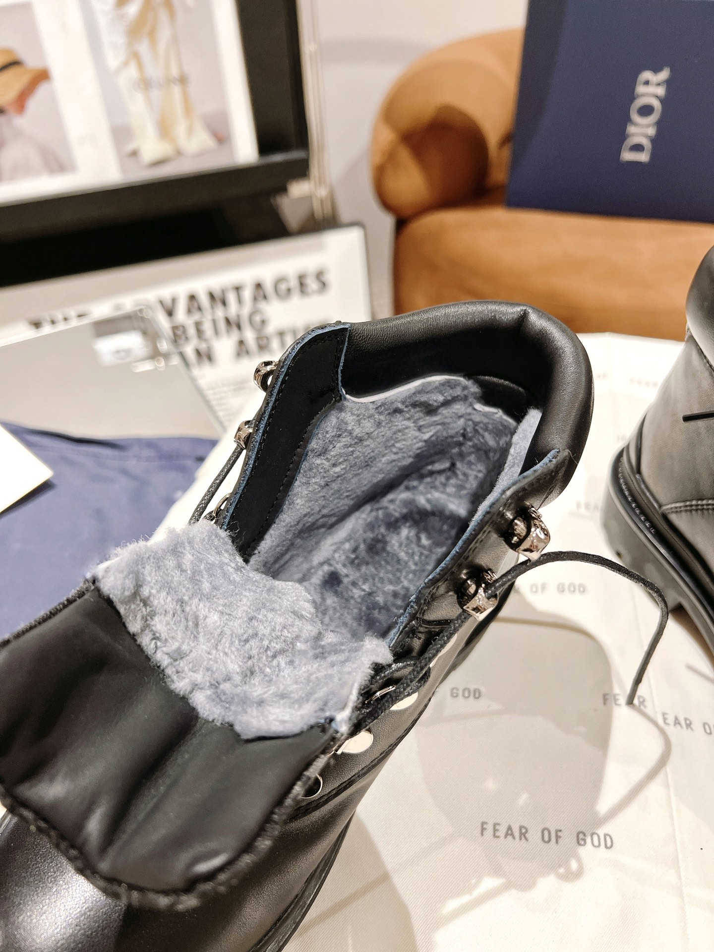 Dior Lace-up Thick-soled Short Boots - Image 7