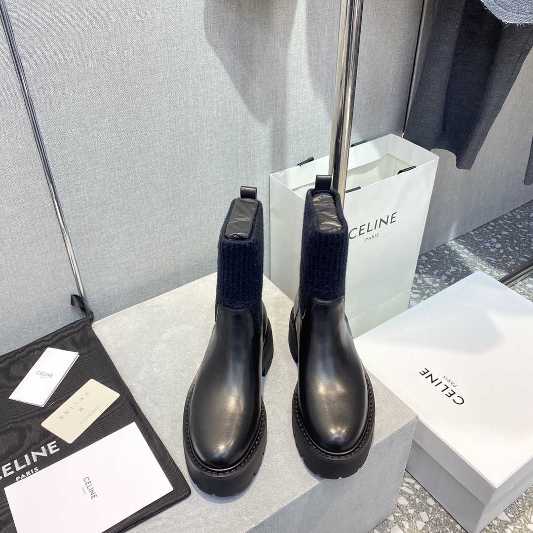 b3869c_c709ef553d704c2f97aa209fd2b564d5mv2.jpg Celine Thick-soled Sock Boots - Image 1