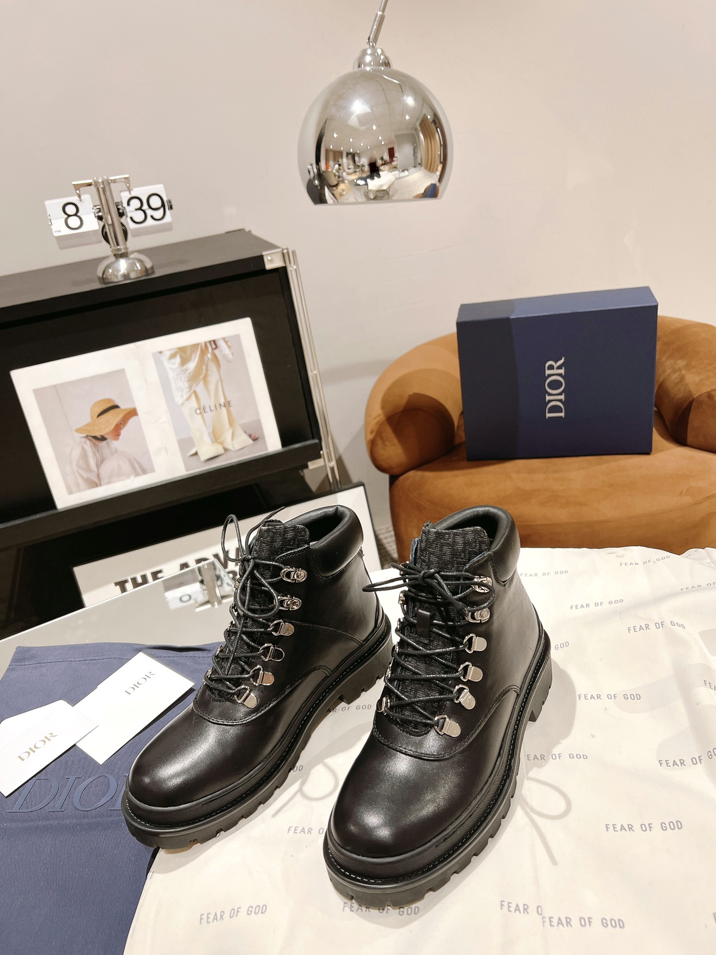 Dior Lace-up Thick-soled Short Boots - Image 3