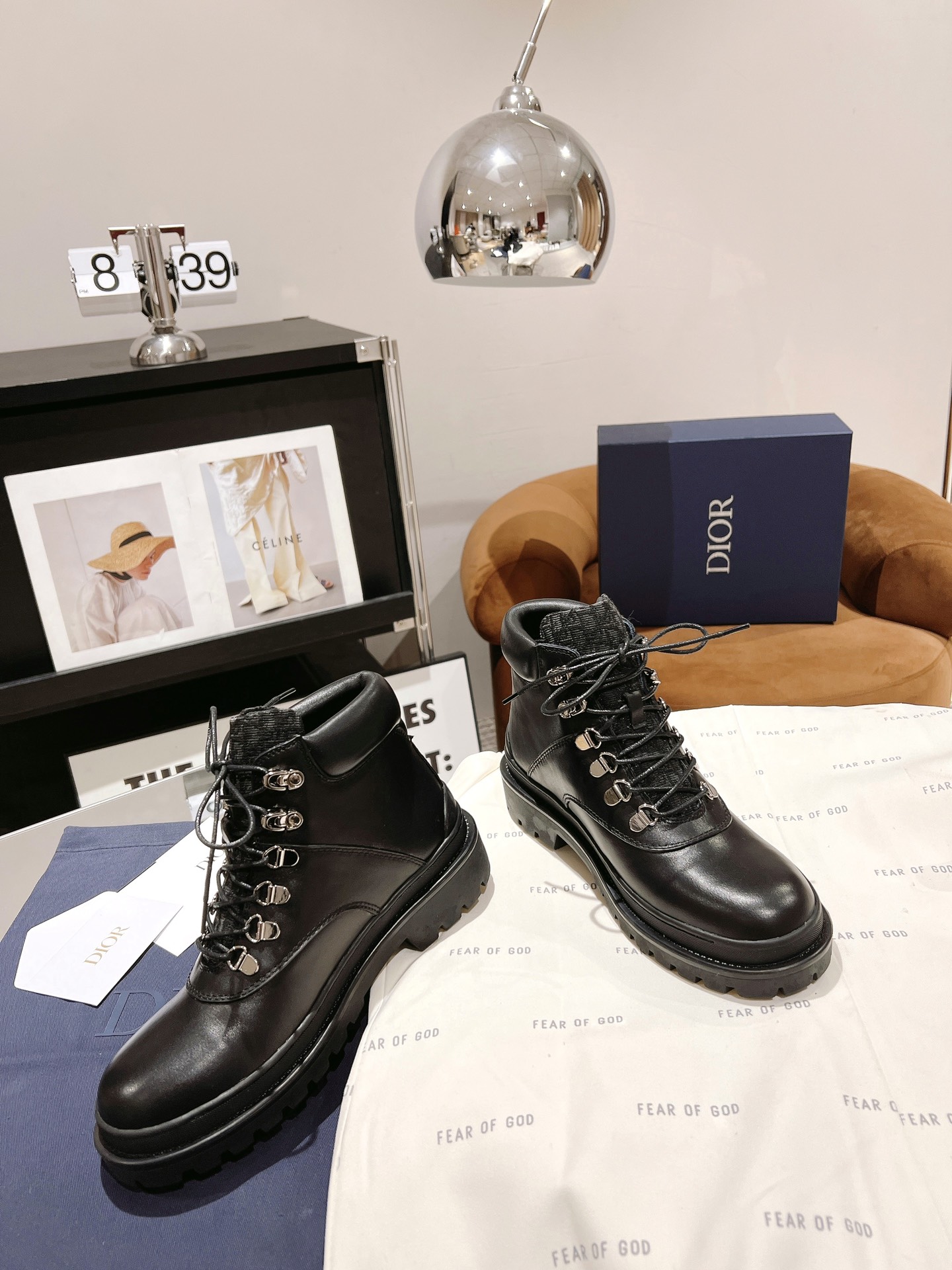 Dior Lace-up Thick-soled Short Boots - Image 4