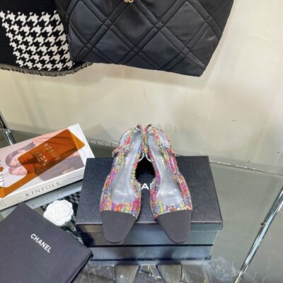 Chanel Tweed Slingback Shoes