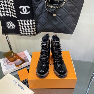 Louis Vuitton Lace-up High-heeled Short Boots