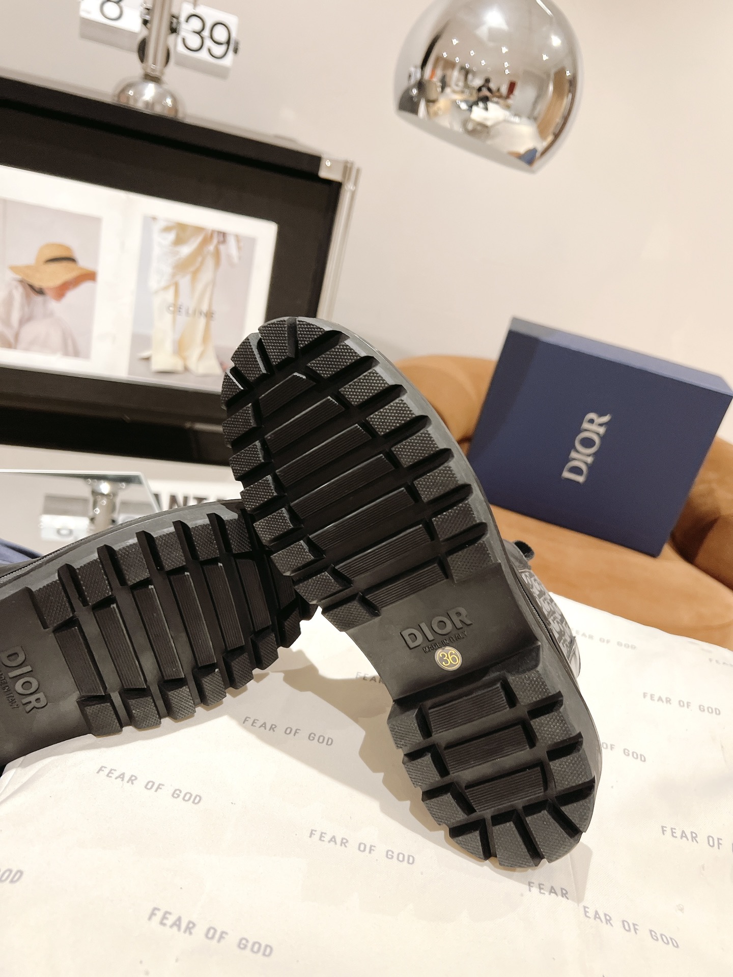 Dior Lace-up Mosaic wool Boots - Image 7