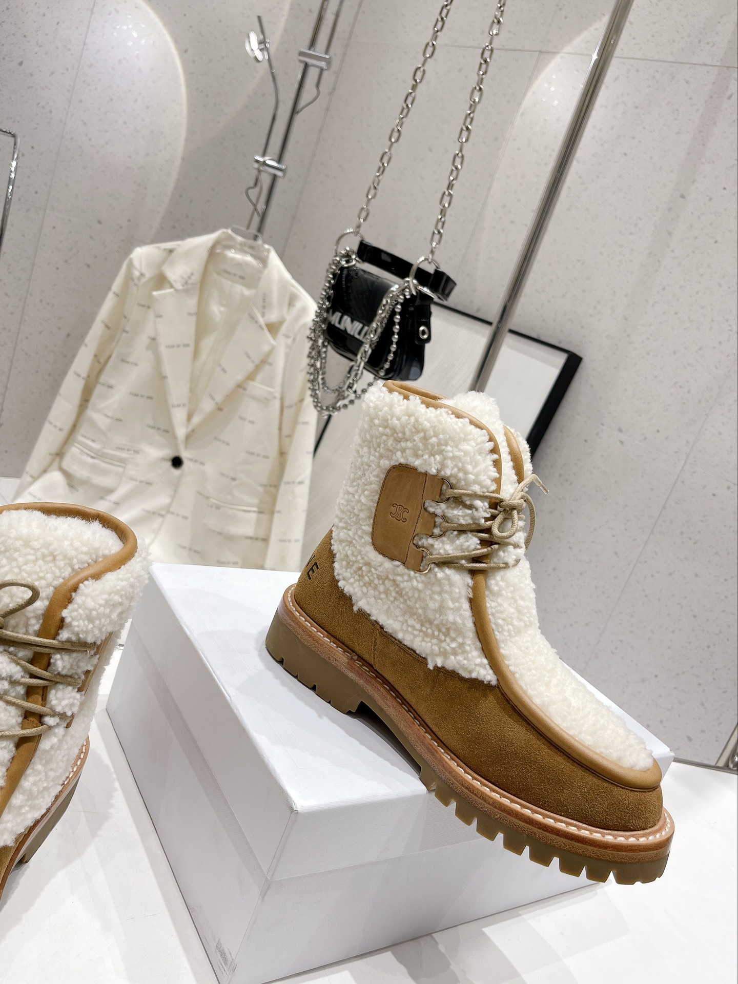 Celine Arc de Triomphe Lace-up Boots - Image 3