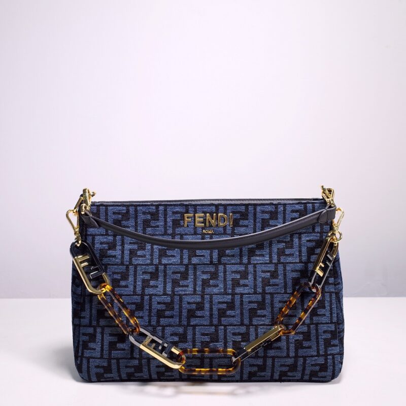Fendi Chenille Bag in Dark Blue