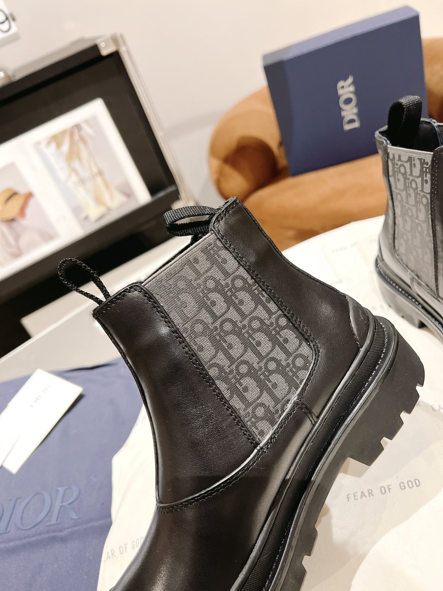 Dior Lace-up Mosaic wool Boots - Image 6