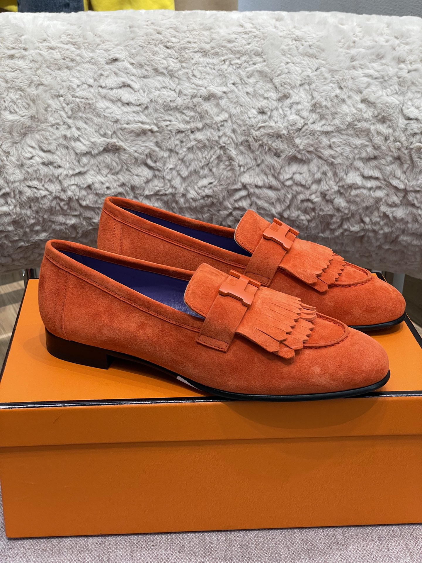 Hermes Fringed Loafers