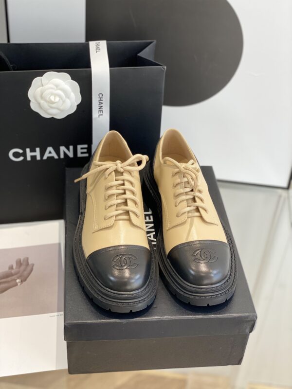 Chanel Beige Chunky Shoes