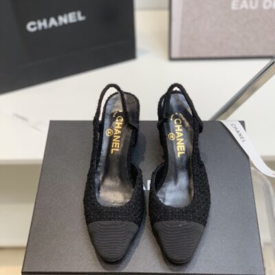 Chanel Tweed Slingback Shoes