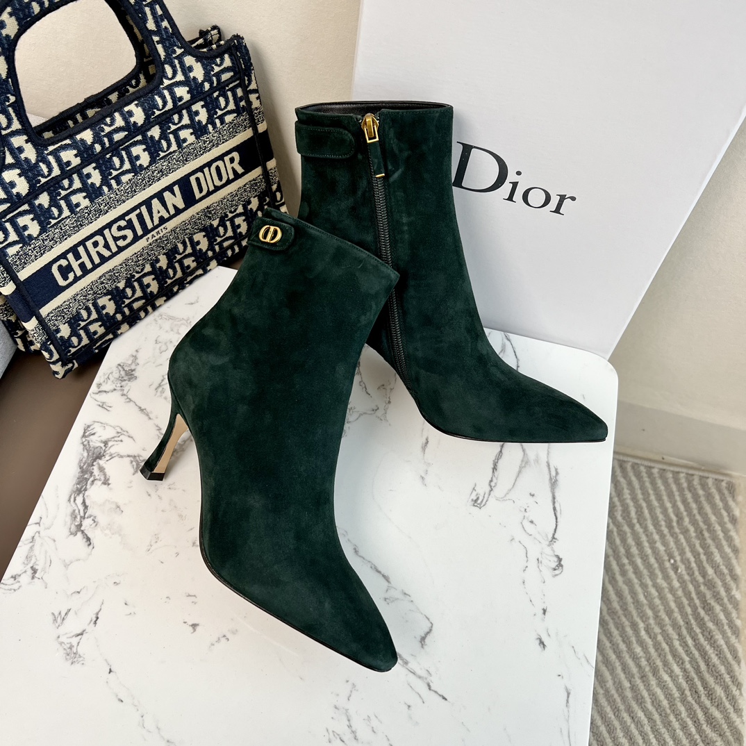 Dior High-heeled Ankle Boots in Dark Green - Image 4