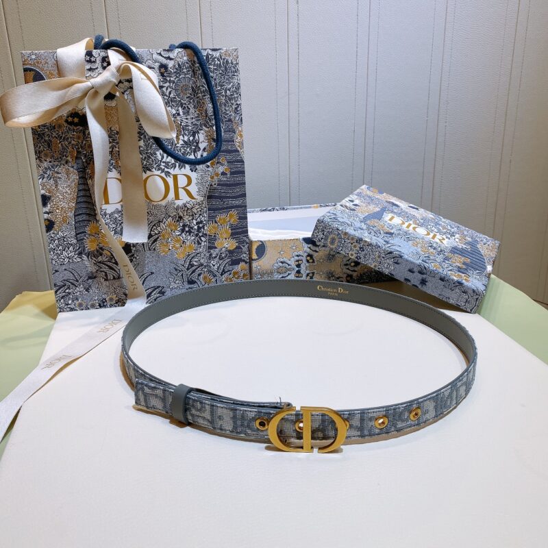 Dior CD Buckle Carved Flower 20mm Belt