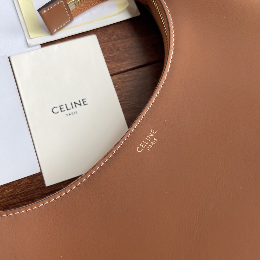 Celine Brown Leather Underarm Ava Strap Bag - Image 8