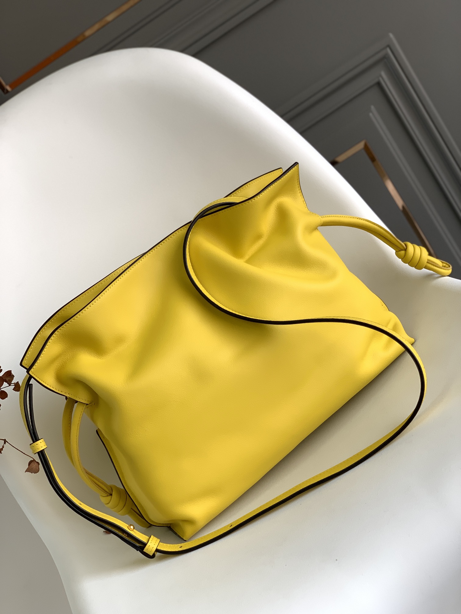 Loewe Large Flamenco Bag in Yellow Calfskin - Image 3