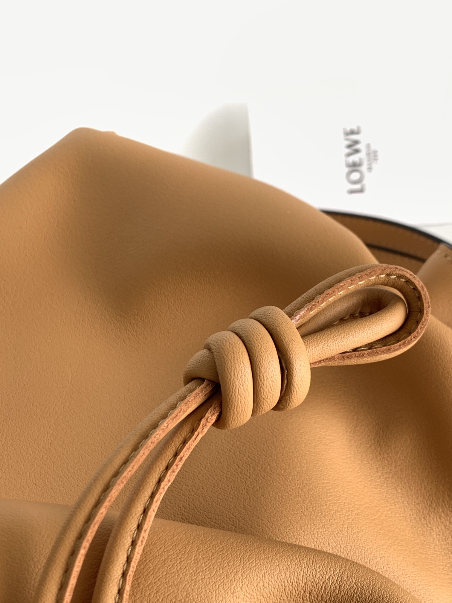 Loewe Small Flamenco Bag in Golden Brown Calfskin - Image 8