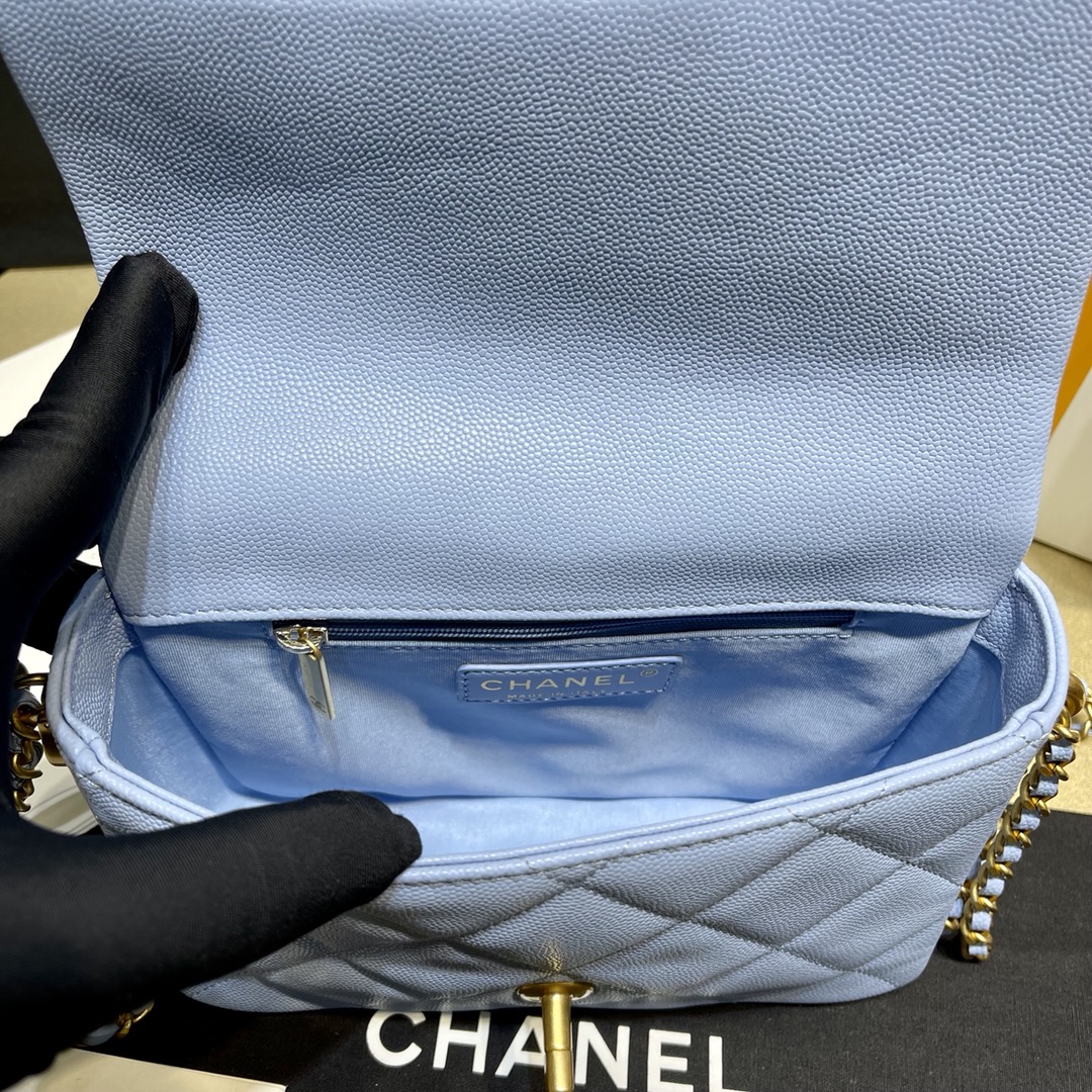 Chanel Mini Square Fatty Classic Rhombic Flap Bag - Image 9