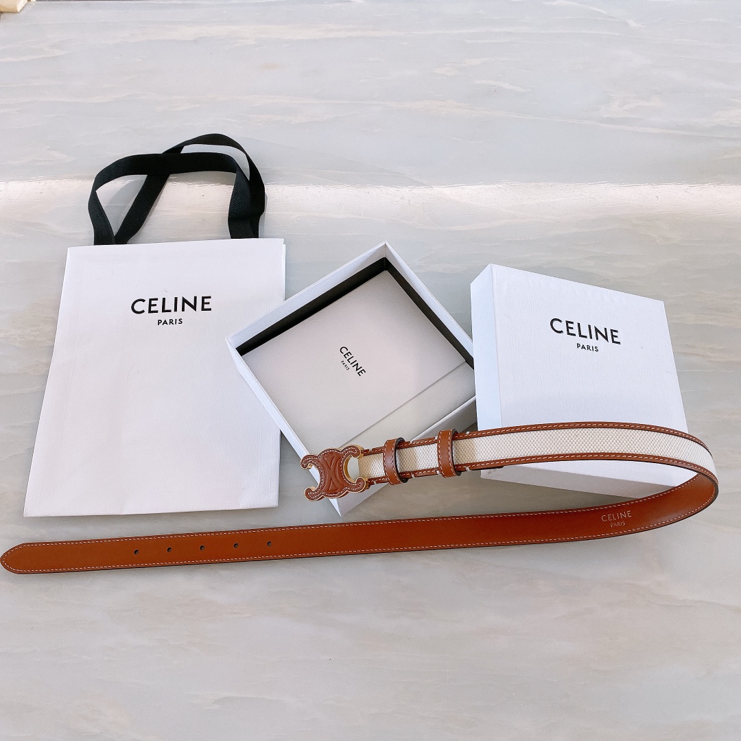 db9bf2_091ae46eaa5047d88cc2a214d08dfc05mv2.jpg Celine Triomphe Leather Belt - Image 1