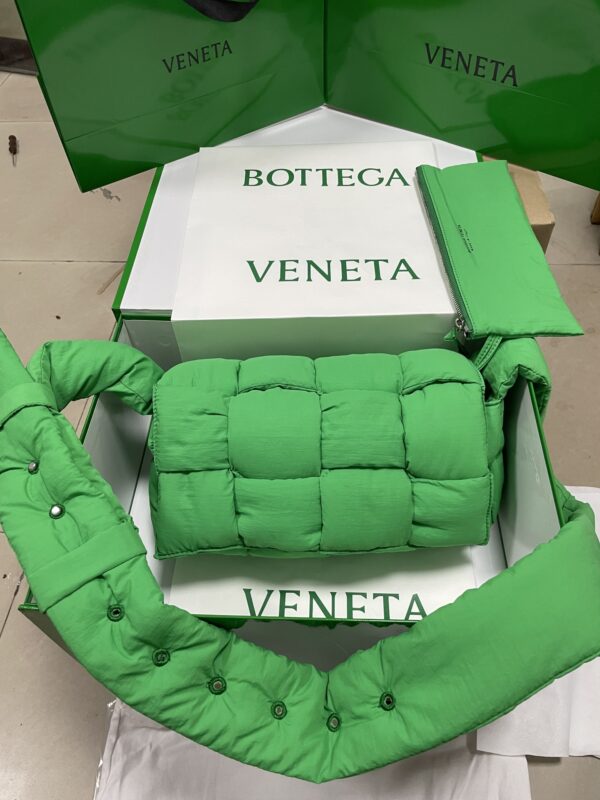 Bottega Veneta Padded Tech Cassette Bag in Green