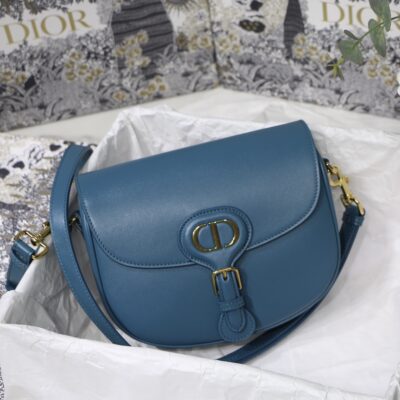 Dior Medium Bobby Bag in Deep Sea Blue Calfskin